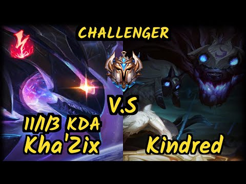 MRDS TynX (KHA'ZIX) vs KINDRED - 11/1/3 KDA JUNGLE CHALLENGER GAMEPLAY - EUW