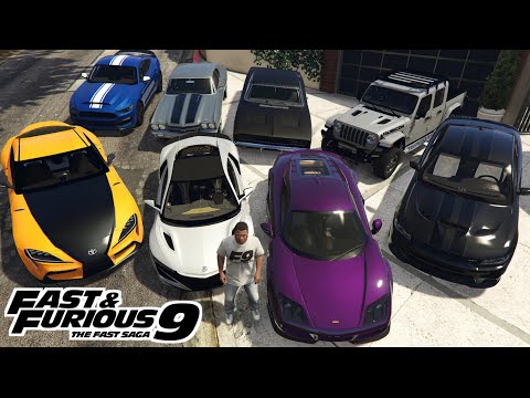 GTA 5 - Stealing Fast and Furious 9 Cars with Franklin! | (GTA V Real Life Cars #39)