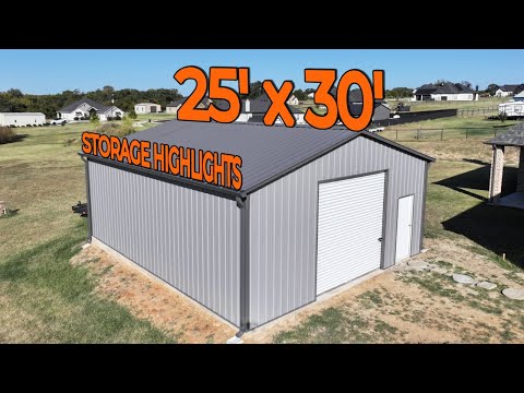 25x30 Metal Storage with Concrete | Pricing and Tour Highlights | WolfSteel Buildings