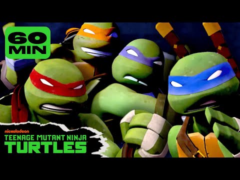 Turtles Being Ninjas for 60 MINUTES Straight! 🥷 | TMNT