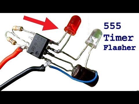 How to make ne555 Led flasher, diy electronics project P1