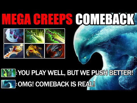 Divine Rapier Morphling Mega Creeps Defend - Most Epic Comeback Immortal Rank Dota 2