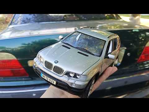 BMW X5 4.4i (E53) 2004, silver, 80439411687, Kyosho 1:18