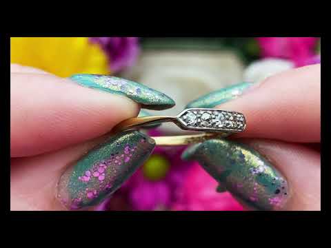 Art Deco 18ct Gold Five Stone Diamond Ring (0.30ct) #7241