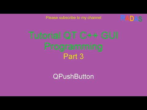 QT C++ GUI Tutorial 3 - QPushButton
