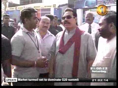 Newsfirst_President visits Newsfirst mobile studio at the Deyata Kirula exhibition grounds