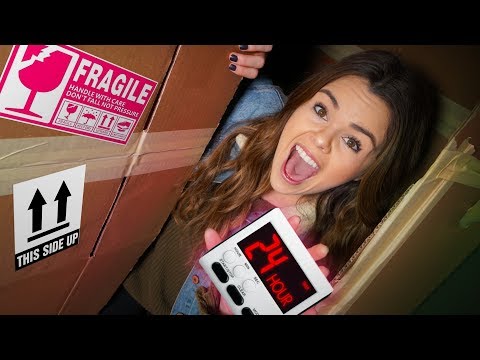 24 HOUR CHALLENGE In A Cardboard Box!