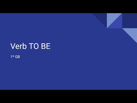 Verb TO BE Presentation for FPB