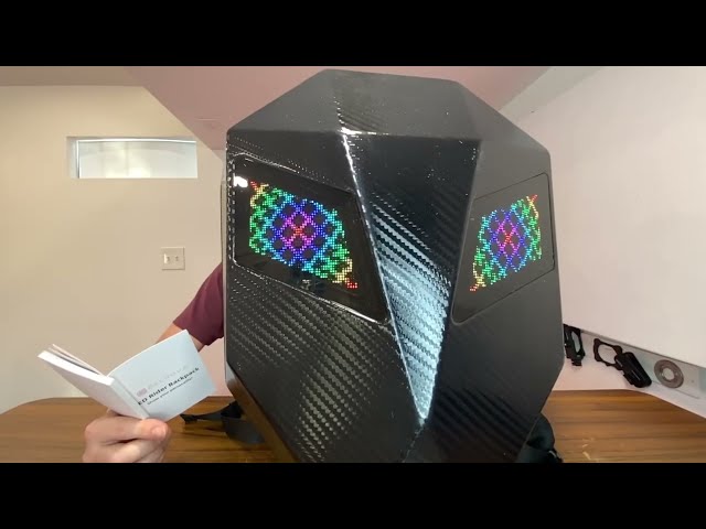 Review of Best Motorcycle Backpack with LED Screens - product in use