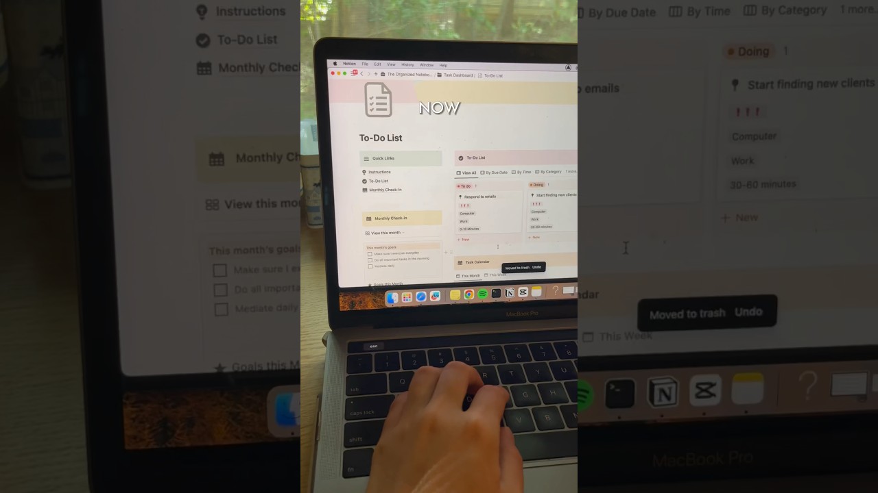 Our Notion To-do list Transformation ✨ #shorts #notion #notiontemplates