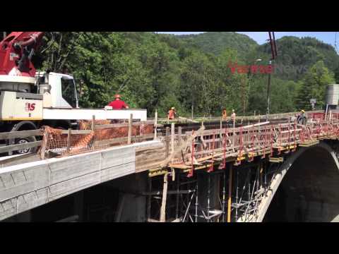 Lavori al ponte della Rasa