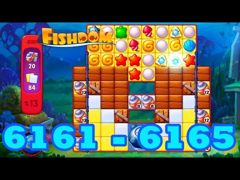 Fishdom Level 6161 - 6165 HD Walkthrough | 3 match puzzle | gameplay | android | 6162 | 6163 | 6164