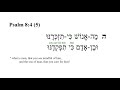 Psalm 8 -- Hebrew Bible Speaker with English Captions