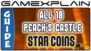 New Super Mario Bros. U - All Peach's Castle Star Coins (18!) & Secret Exits Guide & Walkthrough
