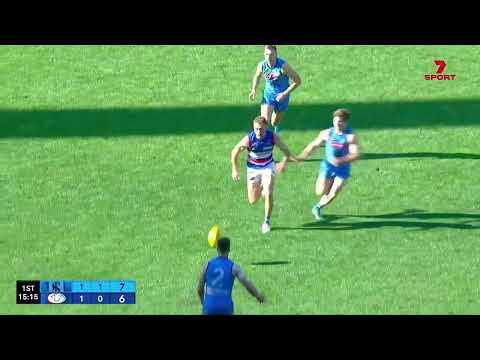 Qualifying Final Hostplus SANFL Snapshot - Sturt's Tom Lewis kicks checkside goal