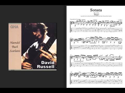 Sonata Allegro J s Bach Bwv 1034 - David Russell (Transcription)