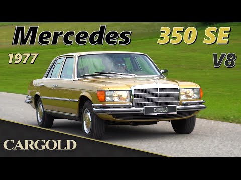 Mercedes 350 SE W116, 1977, Sensationelles Ausnahmefahrzeug in Ikonengold mit grünem Velours, V8