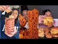 TIKTOK MUKBANG COMPILATION Chipotle Chili S Buldak Raising Canes Wingstop And More