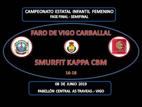 FARO DE VIGO CARBALLAL vs SMURFIT KAPPA CBM SEMIFINAL C. ESPAÑA INFANTIL FEMENINO 08-06-19.
