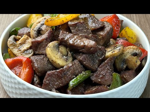 Beef and Bell Pepper Stir Fry | Tender & Juicy Beef Stir Fry | Pepper Steak Recipe