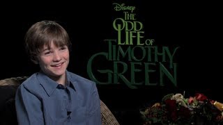 Jennifer Garner, Joel Edgerton and CJ Adams Interview for THE ODD LIFE OF TIMOTHY GREEN video