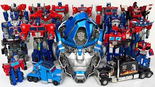 Download lagu Ultimate TRANSFORMERS Autobots Leader Movie: OPTIMUS PRIME Beast Hunter - Robot Truck Toy Comparison mp3