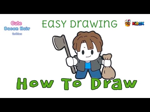 How to Draw Cute Roblox Bacon Hair | 99 Nights in the Forest