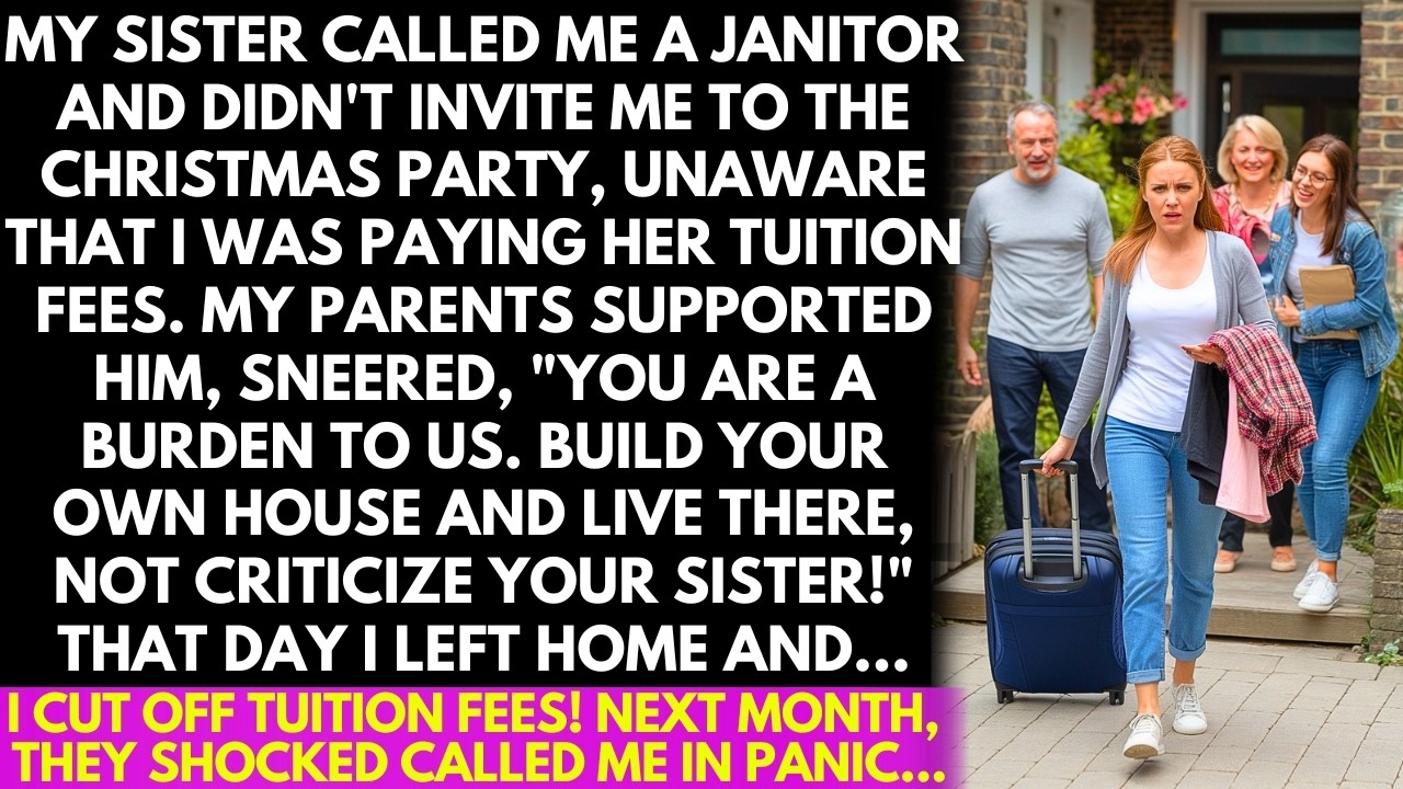 My sister called me a "janitor," and didn't invite me to Christmas, Parents told me "I'm a burden!"
