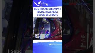 Bus Persis Solo Rusak Dilempari Batu saat Tandang ke Tangerang, Kaesang: Gapapa Besok Beli Lagi