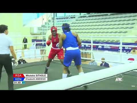 ACTION PACKED ELIZABETH [ANDIEGO KEN] VS mkateko SITHOLE [RSA] AFRICA BOXING CHAMPIONSHIP