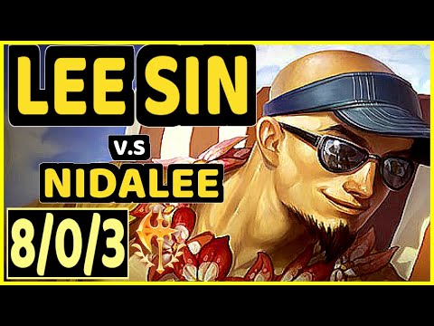 NJI (LEE SIN) vs NIDALEE - 8/0/3 KDA JUNGLE GAMEPLAY - EUW Ranked GRANDMASTER