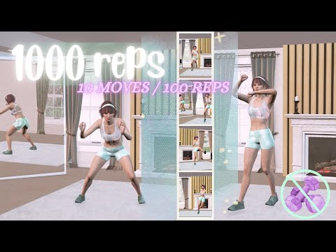 1,000 Reps Full Body Workout at Home (No Equipment)