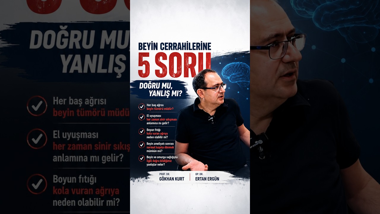 Beyin Cerrahlarına 5 Soru: Doğru mu, Yanlış mı?