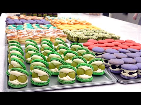 Fantastisch! Herstellung verschiedener Macarons - koreanisches Straßenessen