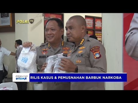 POLDA KEPRI UNGKAP KASUS DAN PEMUSNAHAN BARBUK NARKOBA
