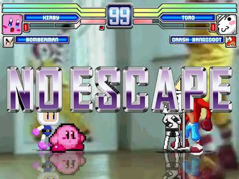 MUGEN: Kirby and Bomberman vs Toro and Crash Bandicoot