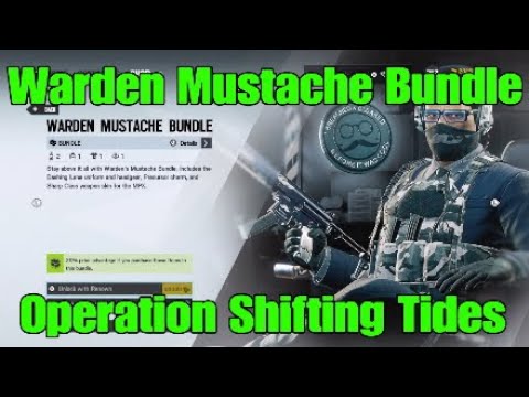 BRAND NEW Warden Mustache Bundle - Rainbow Six Siege