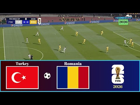 Turkey Vs Romania | World Cup 2026 Matchday | PES 21 Simulation