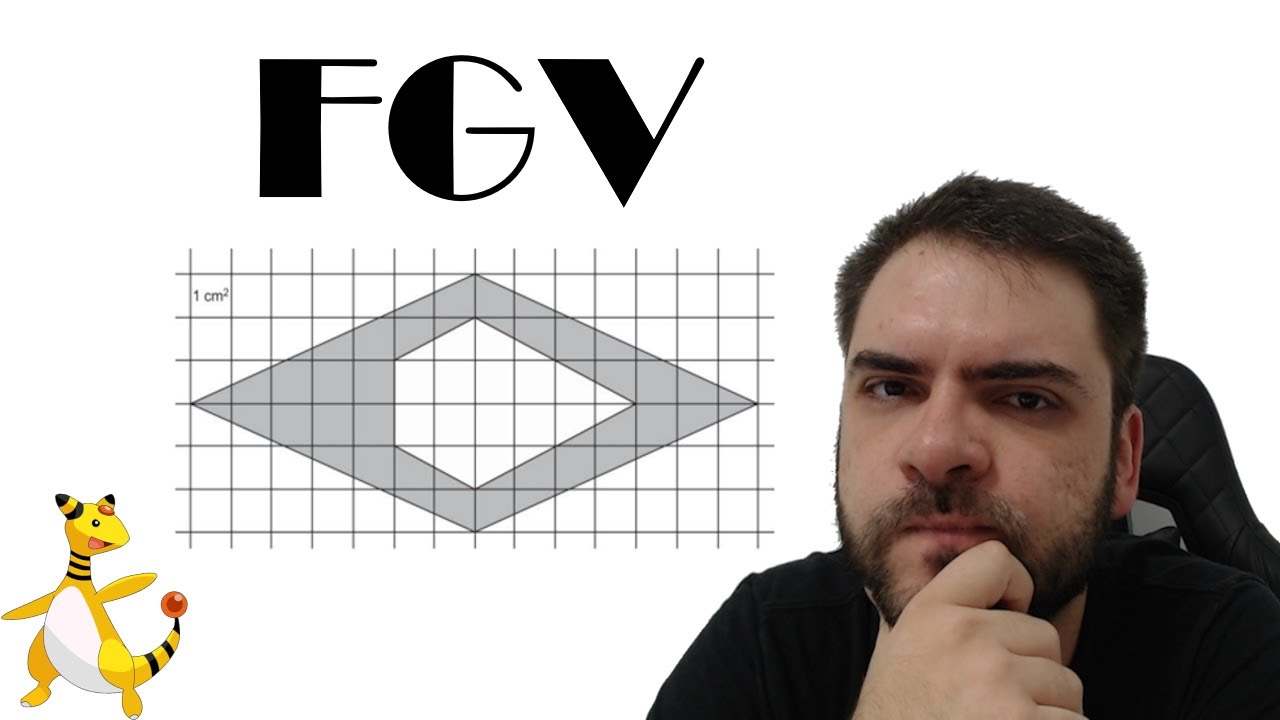 FGV/2021 Observe a figura construída em uma malha quadriculada com unidade de área igual a 1 cm².