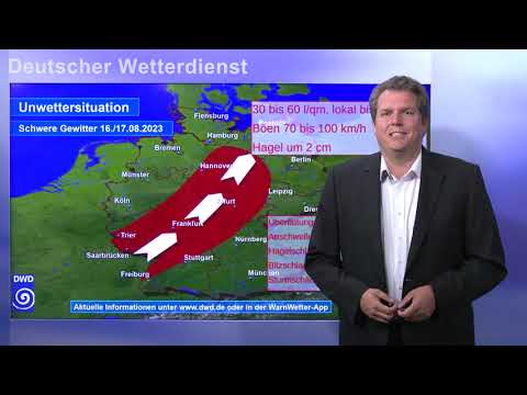 16.08.2023 Unwetterinformation - Deutscher Wetterdienst (DWD)