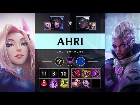 Ahri Support vs Senna - EUW Master Patch 25.13