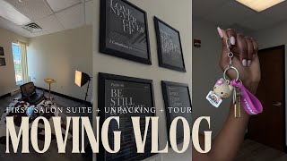 FIRST SALON SUITE | move-in process + suite tour + unpacking 