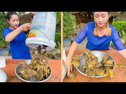 Delicious Toad, bullfrog, frog cooking with country style - Cooking with Sros