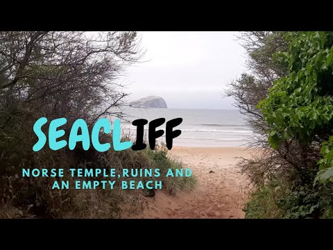 Seacliff Beach - Norse temple cave, Seacliff House and Auldhame Castle