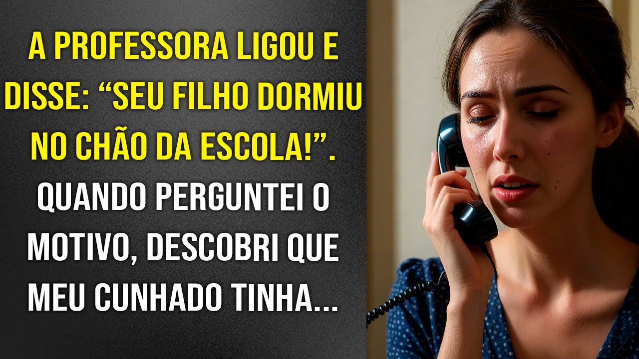 A professora ligou: "Seu filho dormiu no chão da escola.." Quando perguntei o motivo, não acreditei!