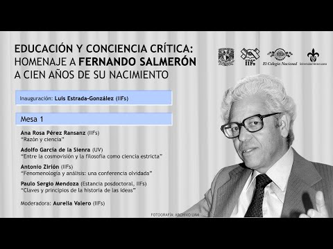  Homenaje a Fernando Salmerón, a cien años de su nacimiento 