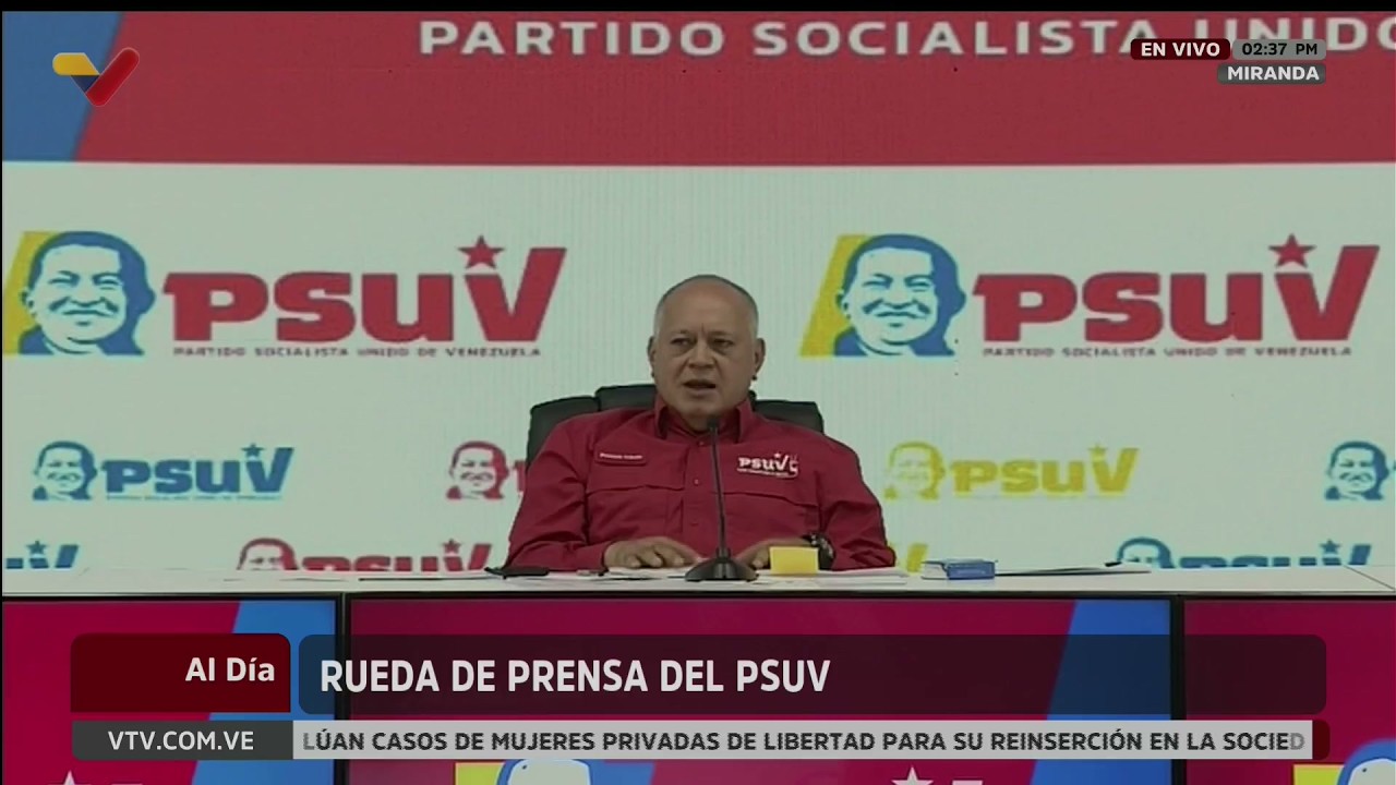 Rueda de prensa del PSUV con Diosdado Cabello, 8 de junio de 2026