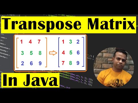 Create A Transpose Matrix Program In Java Class69