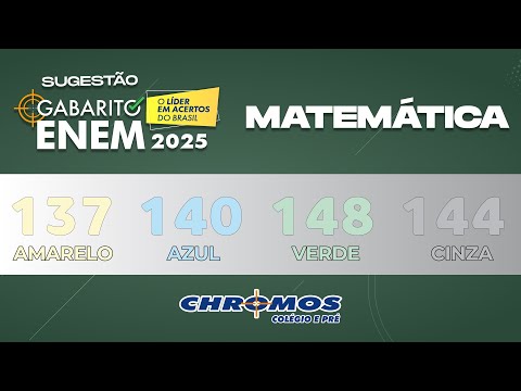 Gabarito ENEM 2025 CHROMOS - Prova Amarela: Questão 137 | Matemática