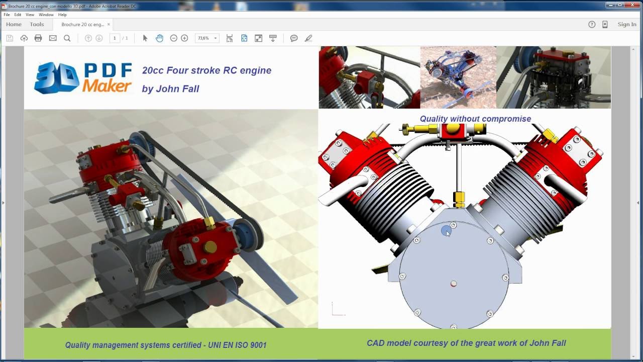 3D PDF Maker StandAlone Tutorial 2a.  3D PDF with SolidWorks Models